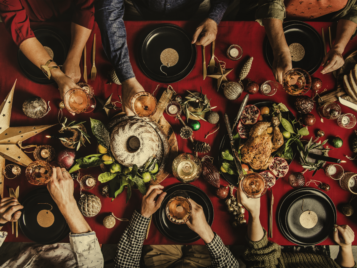 A table laid for a festive feast
